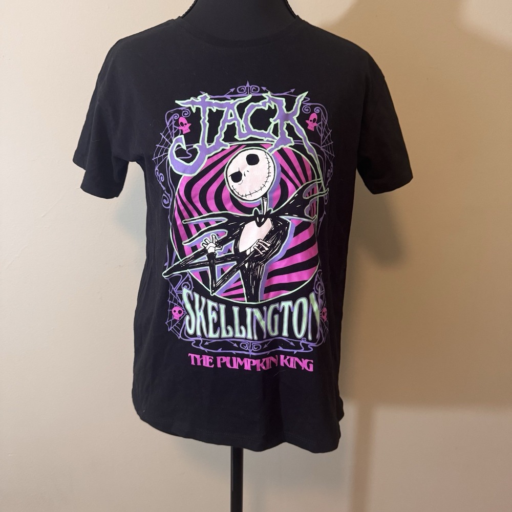 Nightmare Before Christmas Jack Skellington T-Shirt GLOWS W/blacklight XL 14-16